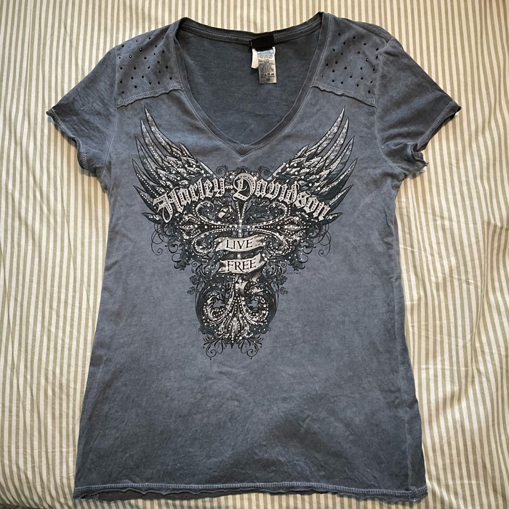 Harley-Davidson Women's Charcoal Graphic Tee
